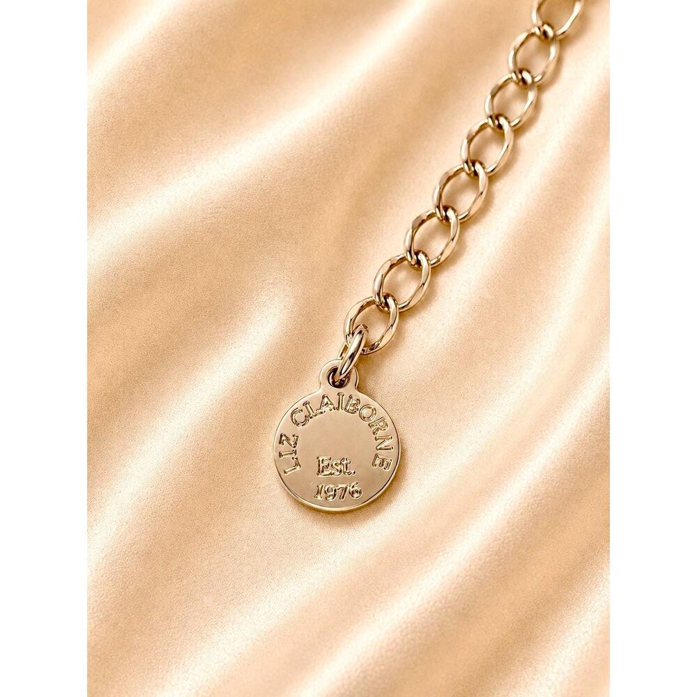 Vintage Liz Claiborne Pink Orange Bubble Disc Necklace 

Gold Tone Statement - Picture 7 of 8
